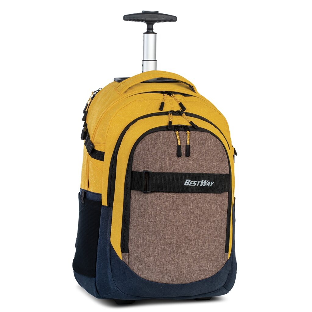 BestWay
                     školní batoh na kolečkách
                     40244-3659
                     žluto-šedý