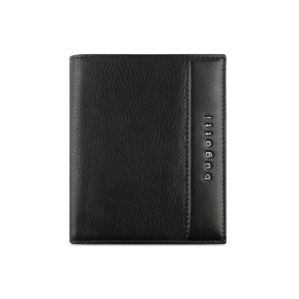 Bugatti
                     pánská kožená peněženka rfid
                     Nome Vertical Wallet With Flap & Zip 49160801
                     černá
