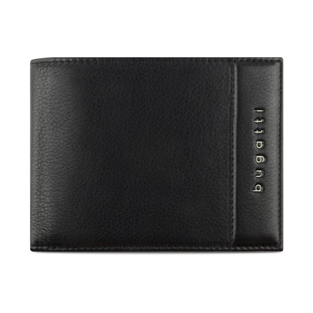 Bugatti
                     pánská kožená peněženka rfid
                     Nome Horizontal Wallet With Flap & Zip 49160901
                     černá