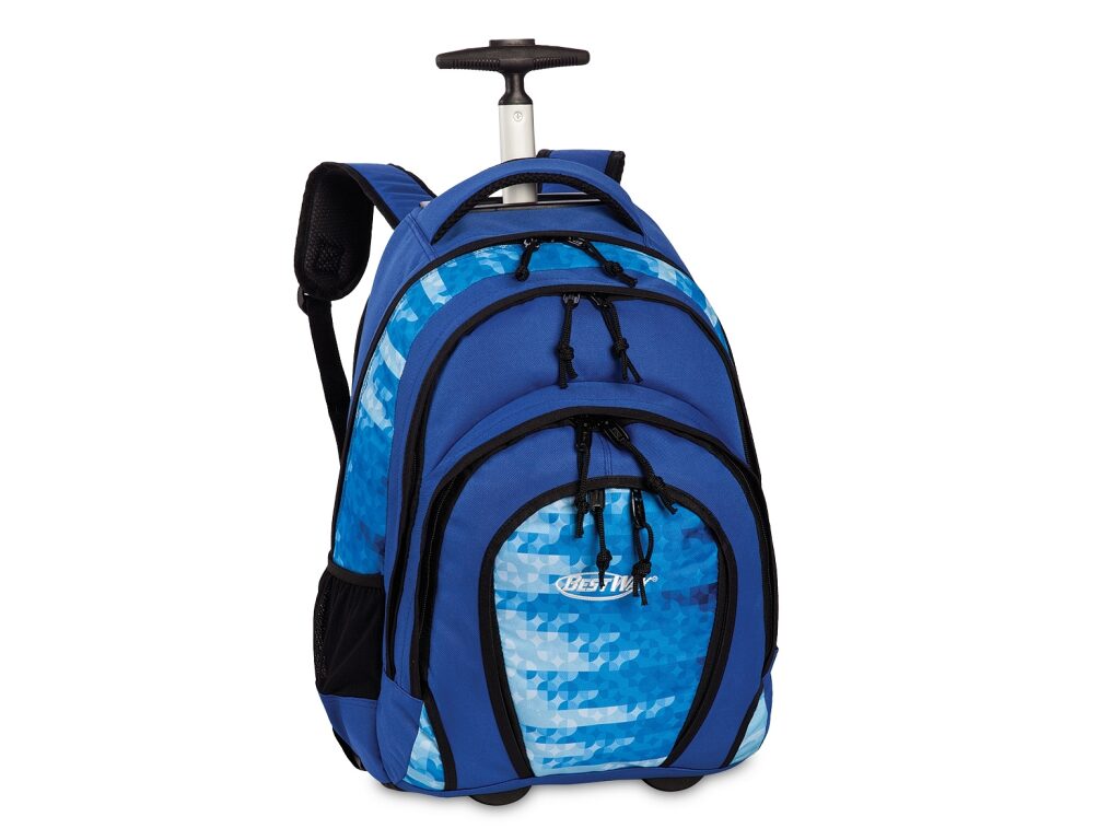 BestWay Školní batoh na kolečkách 40133-0400 modrý