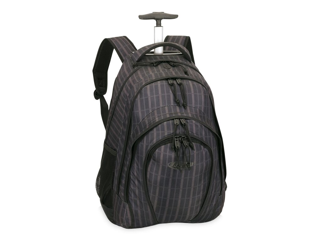 BestWay Školní batoh na kolečkách 40133-1201 hnědo-černý