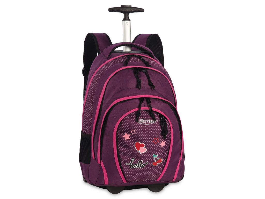 BestWay Školní batoh na kolečkách 40133-5100 fialový