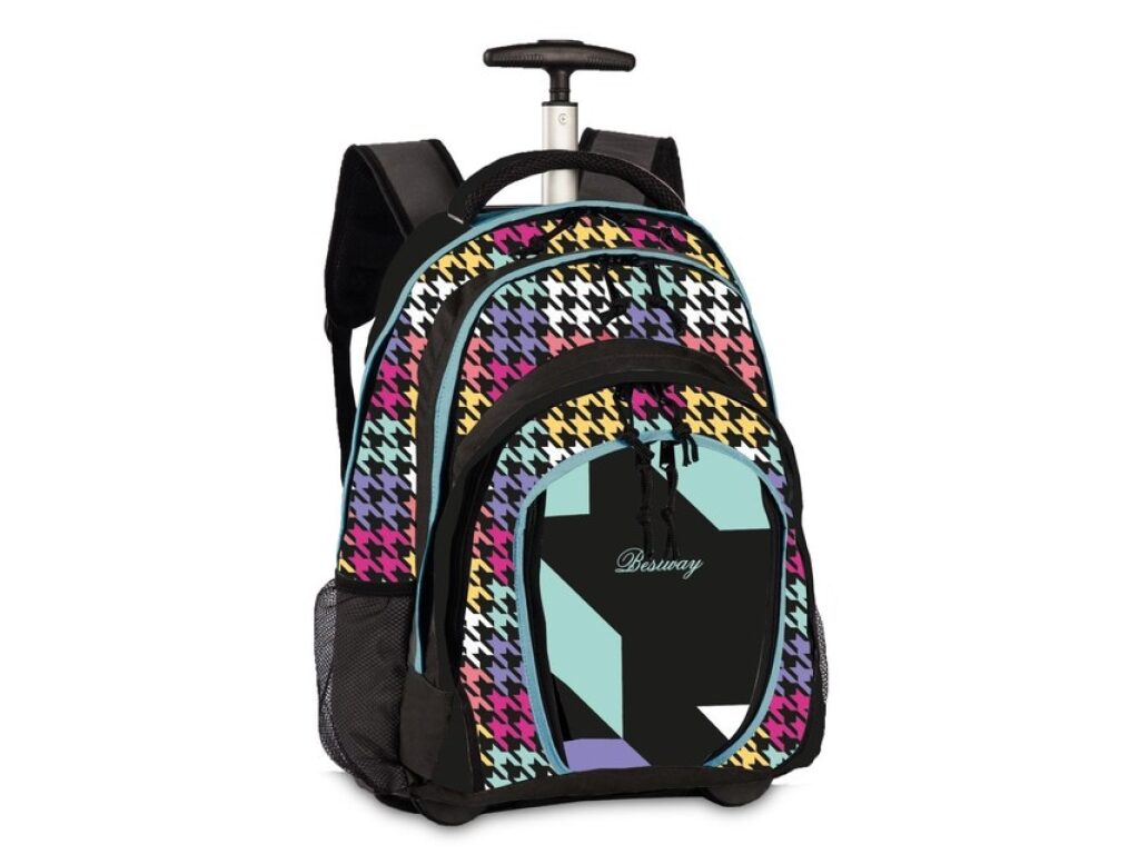 BestWay Školní batoh na kolečkách 40133-9800 multicolor