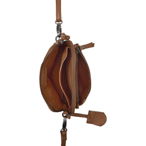 BURKELY Malá kožená kabelka - minibag Lush Lucy 1000538.38.24 koňaková