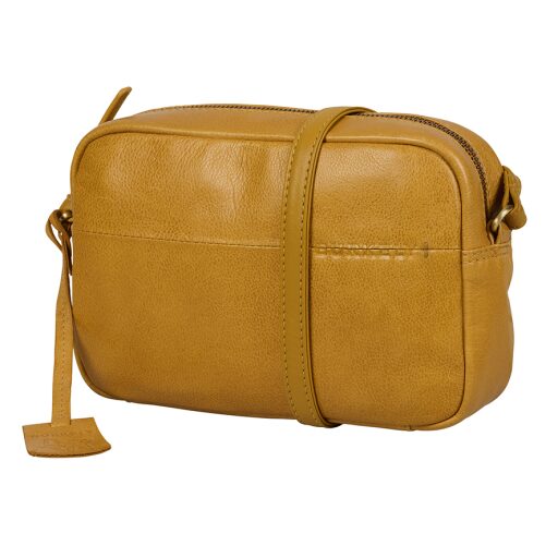 BURKELY Kožená mini crossbody kabelka Natural Norah 1000816.04.63 žlutá
