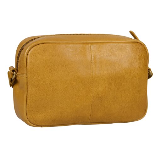 BURKELY Kožená mini crossbody kabelka Natural Norah 1000816.04.63 žlutá