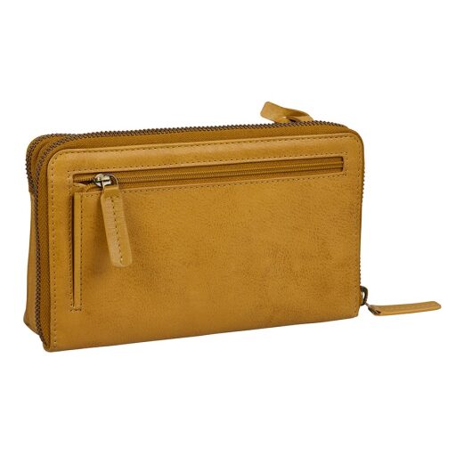 BURKELY Kožená kabelka na mobil / RFID peněženka Natural Norah 1000818.04.63 žlutá