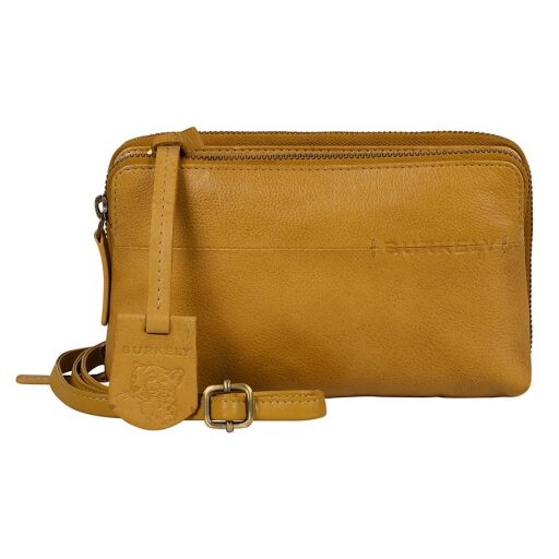 BURKELY Kožená kabelka na mobil / RFID peněženka Natural Norah 1000818.04.63 žlutá