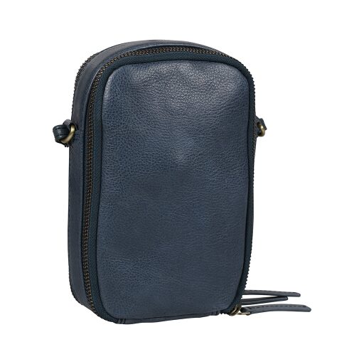BURKELY Kožená crossbody kabelka na telefon Natural Norah 1000819.04.31 modrá