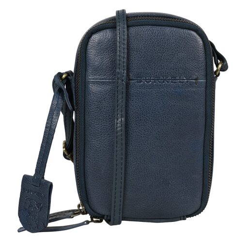 BURKELY Kožená crossbody kabelka na telefon Natural Norah 1000819.04.31 modrá