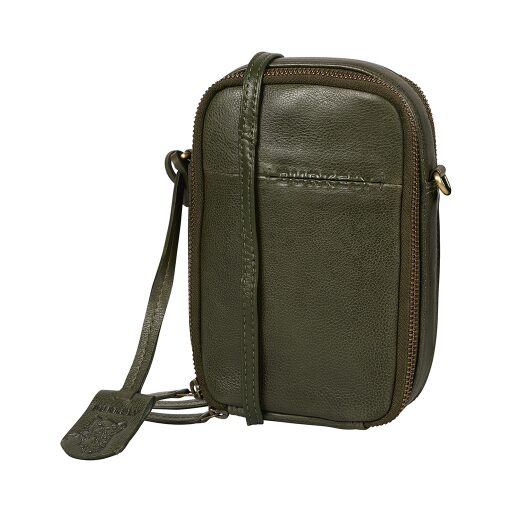 BURKELY Kožená crossbody kabelka na telefon Natural Norah 1000819.04.74 tmavě zelená boční náhled