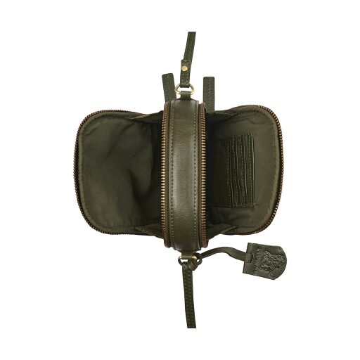 BURKELY Kožená crossbody kabelka na telefon Natural Norah 1000819.04.74 tmavě zelená