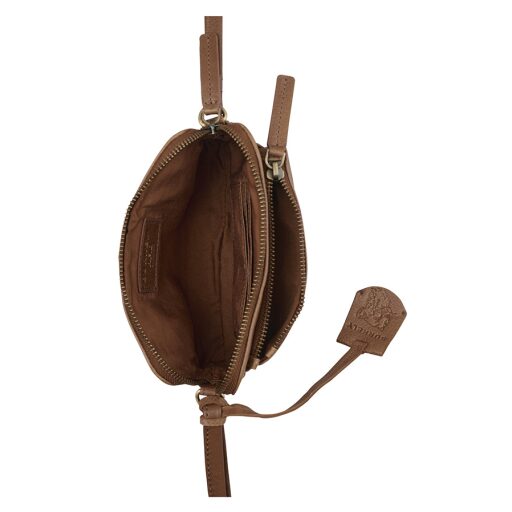 BURKELY Kožená crossbody kabelka na mobil Natural Norah 1000820.04.24 koňaková