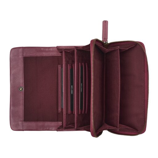 BURKELY Dámská kožená peněženka RFID Natural Norah 1000821.04.45 červená přihrádky