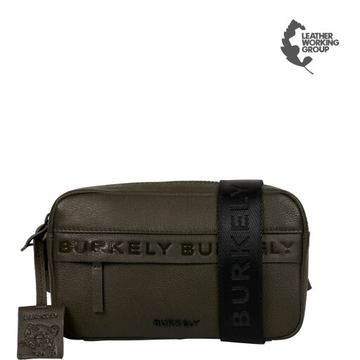 Burkely kožená crossbody kabelka Minimal Mason 1000831.64.71 tmavě zelená
