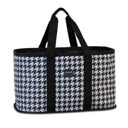 Fabrizio skládací nákupní košík Punta Easy 10514-0120 černo-bílý se vzorem
