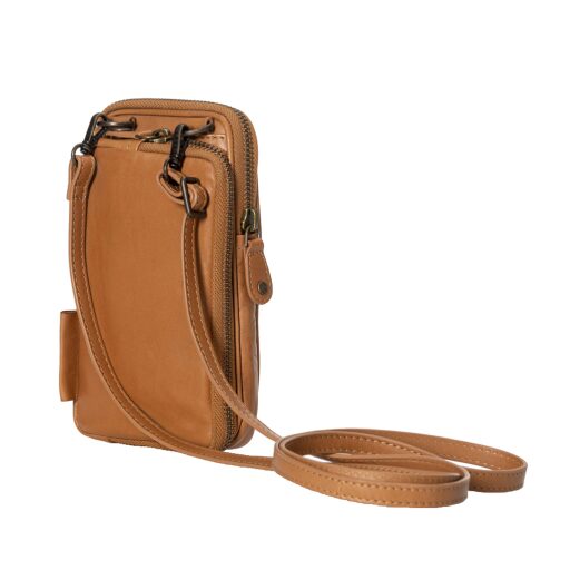 aunts & uncles Kožená taštička na mobil Jamie´s Orchard Prune 20028-1 koňaková