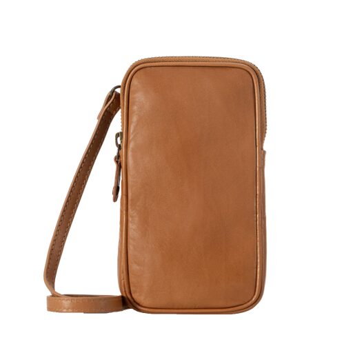 aunts & uncles Kožená taštička na mobil Jamie´s Orchard Prune 20028-1 koňaková