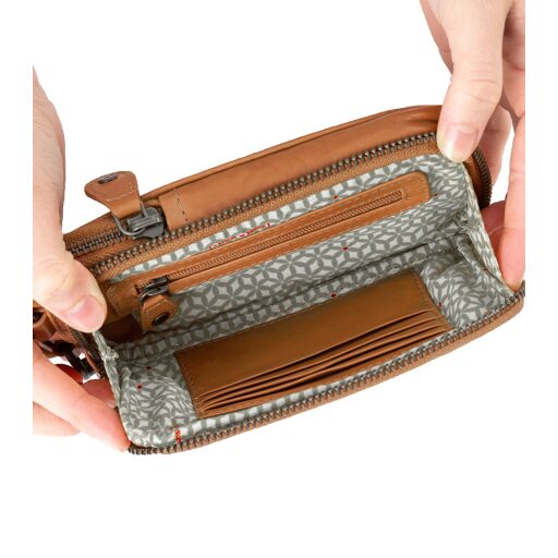 aunts & uncles Kožená taštička na mobil Jamie´s Orchard Prune 20028-1 koňaková