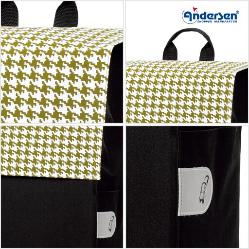 Andersen Nákupní taška na kolečkách SCALA SHOPPER® PLUS IKO 133-133-50 černo-zelená