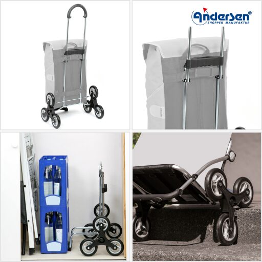 Andersen Nákupní taška do schodů SCALA SHOPPER TREPPENSTEIGER® FITA 119-225-80 černá