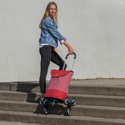 Andersen Nákupní taška na kolečkách do schodů SCALA SHOPPER TREPPENSTEIGER® TILDE 119-226-70 červená