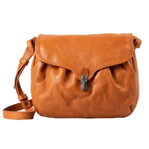 aunts & uncles Kožená kabelka přes rameno Mrs. Coconut Cake 40276-108 světle koňaková