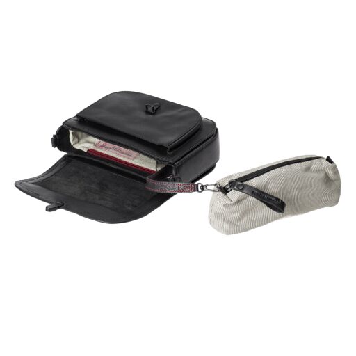 aunts & uncles Kožená kabelka  Mrs. Waffle 40479-0 černá vnitřní přihrádky