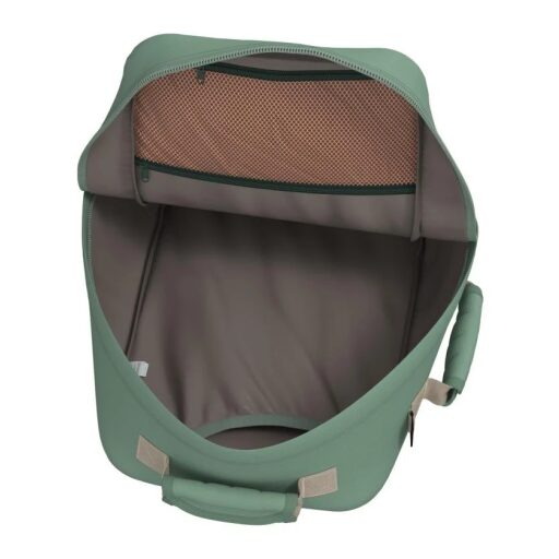 CabinZero Batoh do letadla 40x30x20 Classic 082401 světle zelený otevřený