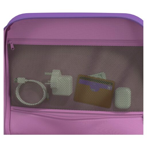 CabinZero Batoh do letadla 40x30x20 Classic 28L 082601 fialový vnitřní přihrádka