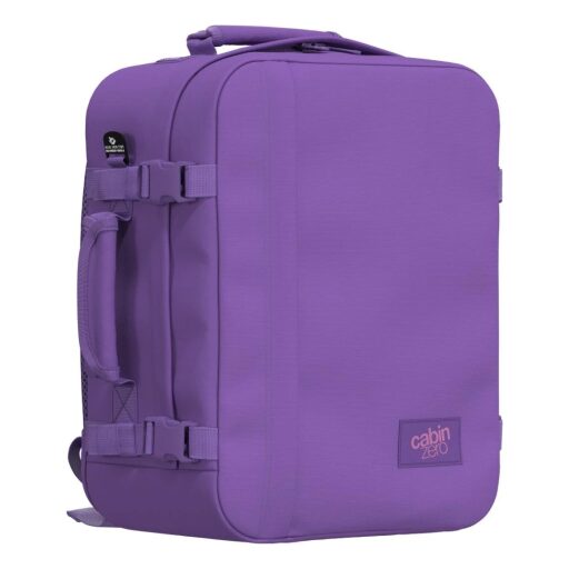 CabinZero Batoh do letadla 40x30x20 Classic 28L 082601 fialový  boční náhled