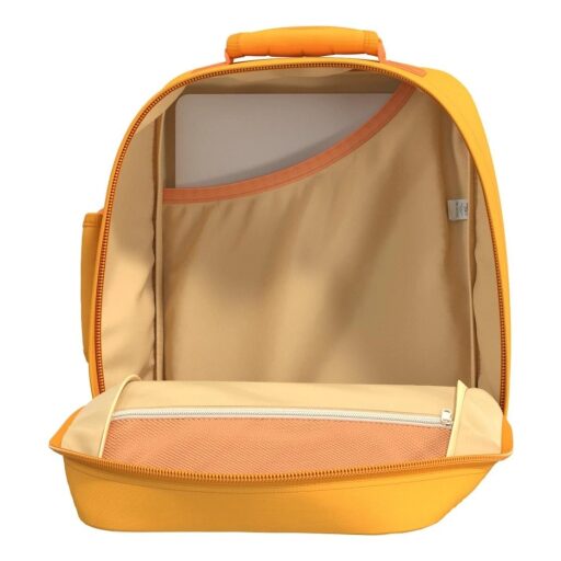 CabinZero Batoh do letadla 40x30x20 Classic 28L 082604 žlutý otevřený