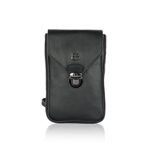 Mini kabelka na mobil a doklady černá Bellicci CAPRICE BECA-42/187 BLACK - přední strana tašky