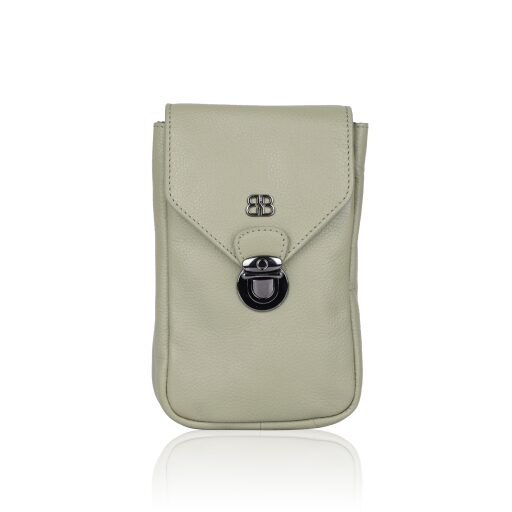 Mini kabelka na mobil a doklady olivově zelená Bellicci CAPRICE BECA-42/187 OLIVE GREEN - přední strana tašky