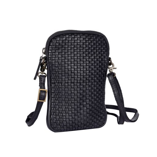 Bellicci Kožená kabelka na smartphone černá EVERLY 42/152 BLK přední strana