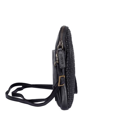 Bellicci Kožená kabelka na mobil EVERLY černá BEEV-42/152 BLK - boční pohled