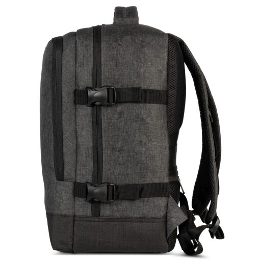 BestWay Cestovní batoh 40x30x20 cm Cabin Pro Small 40357-1700 tmavě šedý levá strana