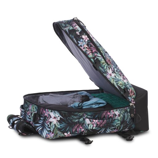 BestWay Příruční zavazadlo - palubní batoh 40252-0821 CABIN PRO PRINTS černý s květy