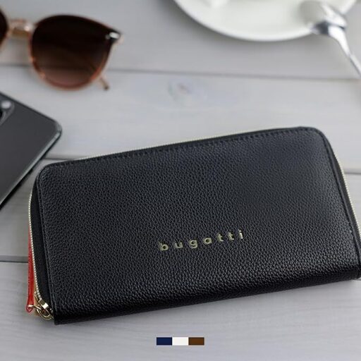 Bugatti Dámská zipová peněženka Ella 496631S01 černá na stole