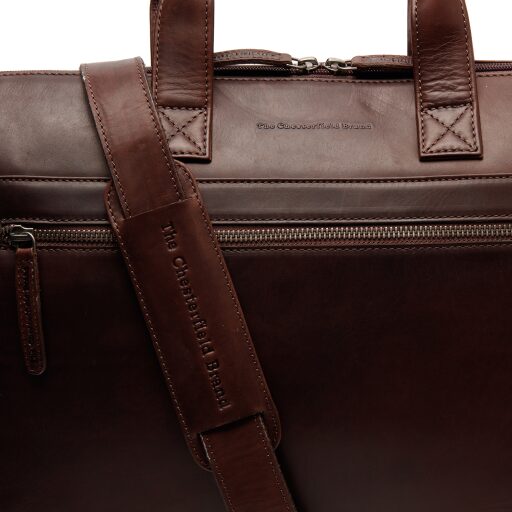 The Chesterfield Brand Kožená taška přes rameno na notebook Levanto C40.109101 hnědá