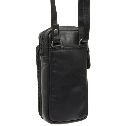 The Chesterfield Brand Kožená crossbody kabelka na mobil Valdes C48.132500 černá