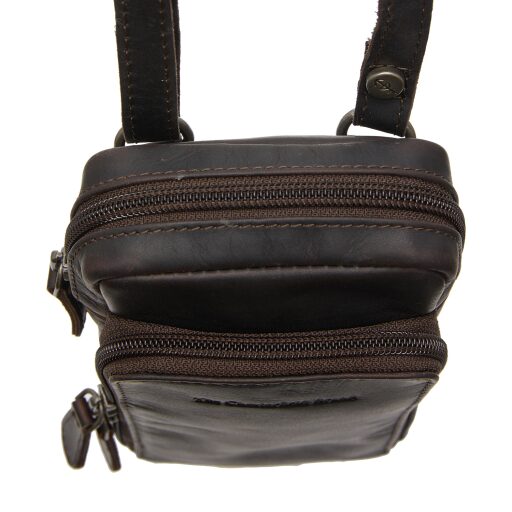 The Chesterfield Brand Kožená crossbody kabelka na mobil Valdes C48.132501 hnědá