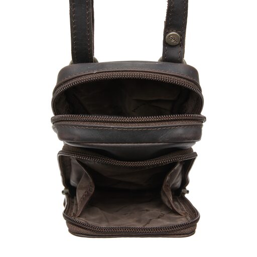The Chesterfield Brand Kožená crossbody kabelka na mobil Valdes C48.132501 hnědá