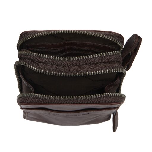 The Chesterfield Brand Kožená kabelka na mobil Alesund C48.135701 hnědá