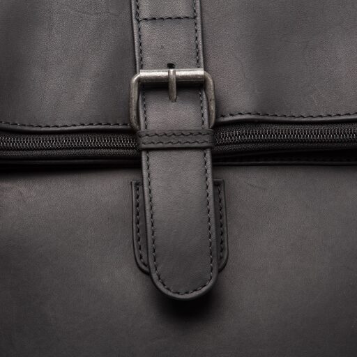 The Chesterfield Brand Rolovací kožený batoh Larsson C58.033800 černý detail
