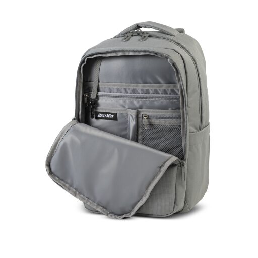 BestWay Cestovní batoh 40x25x20 cm Cabin Pro Ultimate Small 40326-2800 šedý otevřený