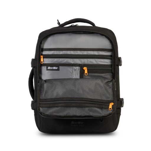 BestWay Cestovní batoh 40x30x20 cm Cabin Pro 40359-0100 černý vnitřní přihrádky