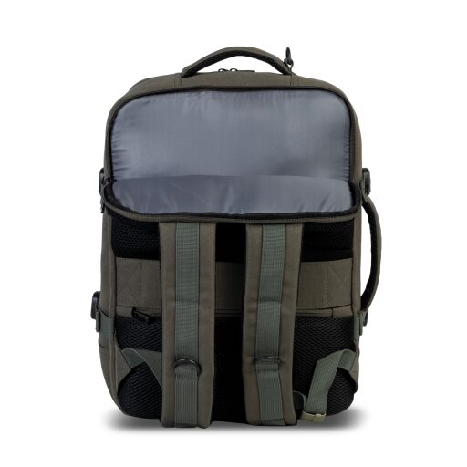 BestWay Cestovní batoh 40x30x20 cm Cabin Pro 40359-2600 olivový zadní přihrádka