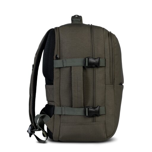 BestWay Cestovní batoh 40x30x20 cm Cabin Pro 40359-2600 olivový levá strana