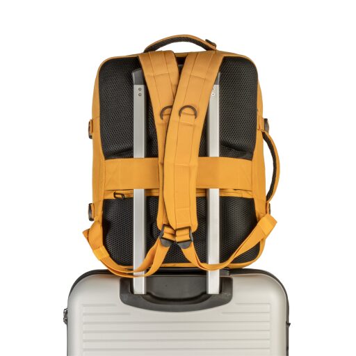 BestWay Cestovní batoh 40x30x20 cm Cabin Pro 40359-3200 žlutý popruh na trolej kufru
